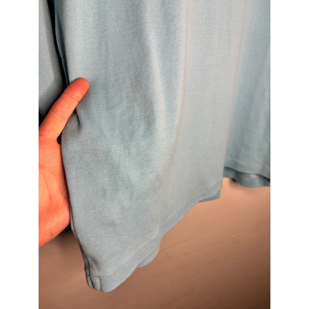 Lauren Ralph Lauren Long Sleeve Tee Baby Blue Cotton Pocket‎ 2X - Picture 6 of 7